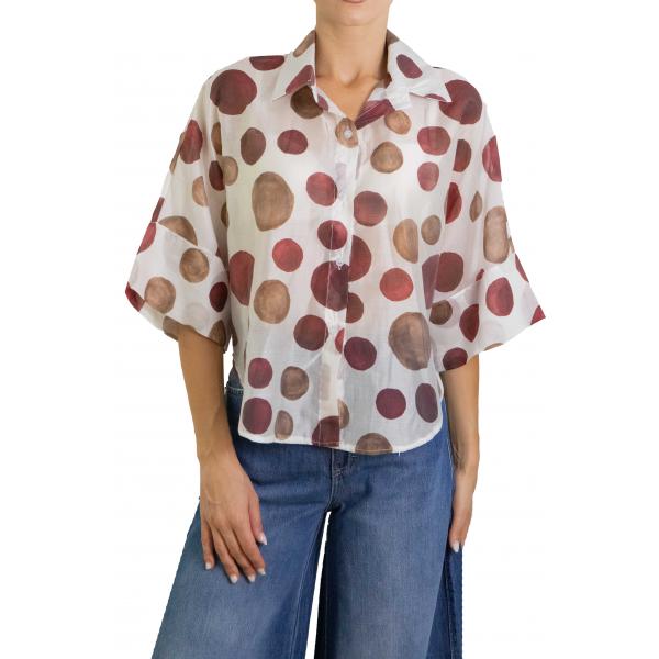 Camicia con pois grandi